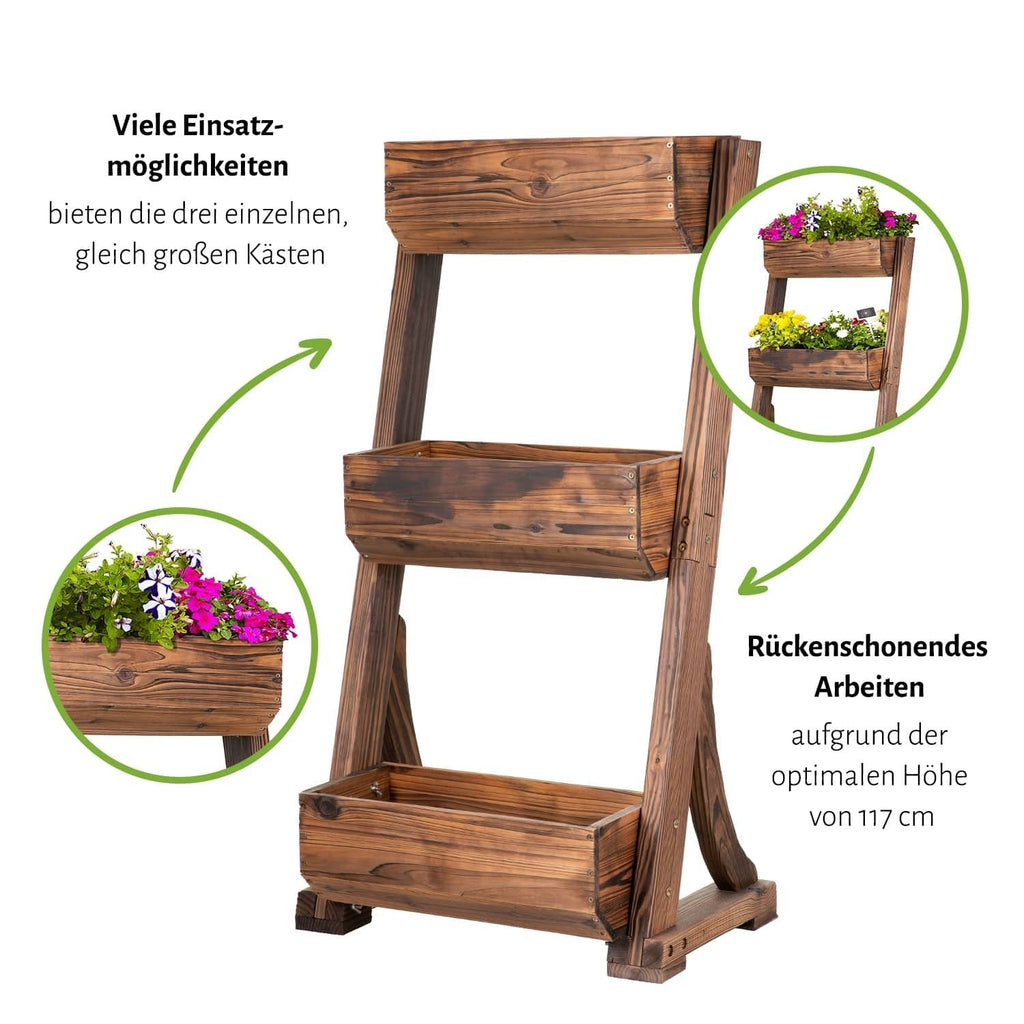 Vertikales Hochbeet 62 x 47 x 117 cm - Tanne