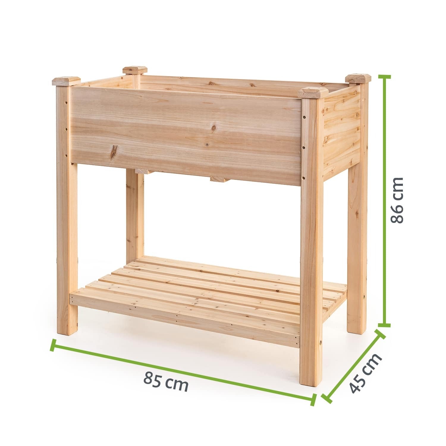 Hochbeet 85 x 45 x 86 cm - Naturholz