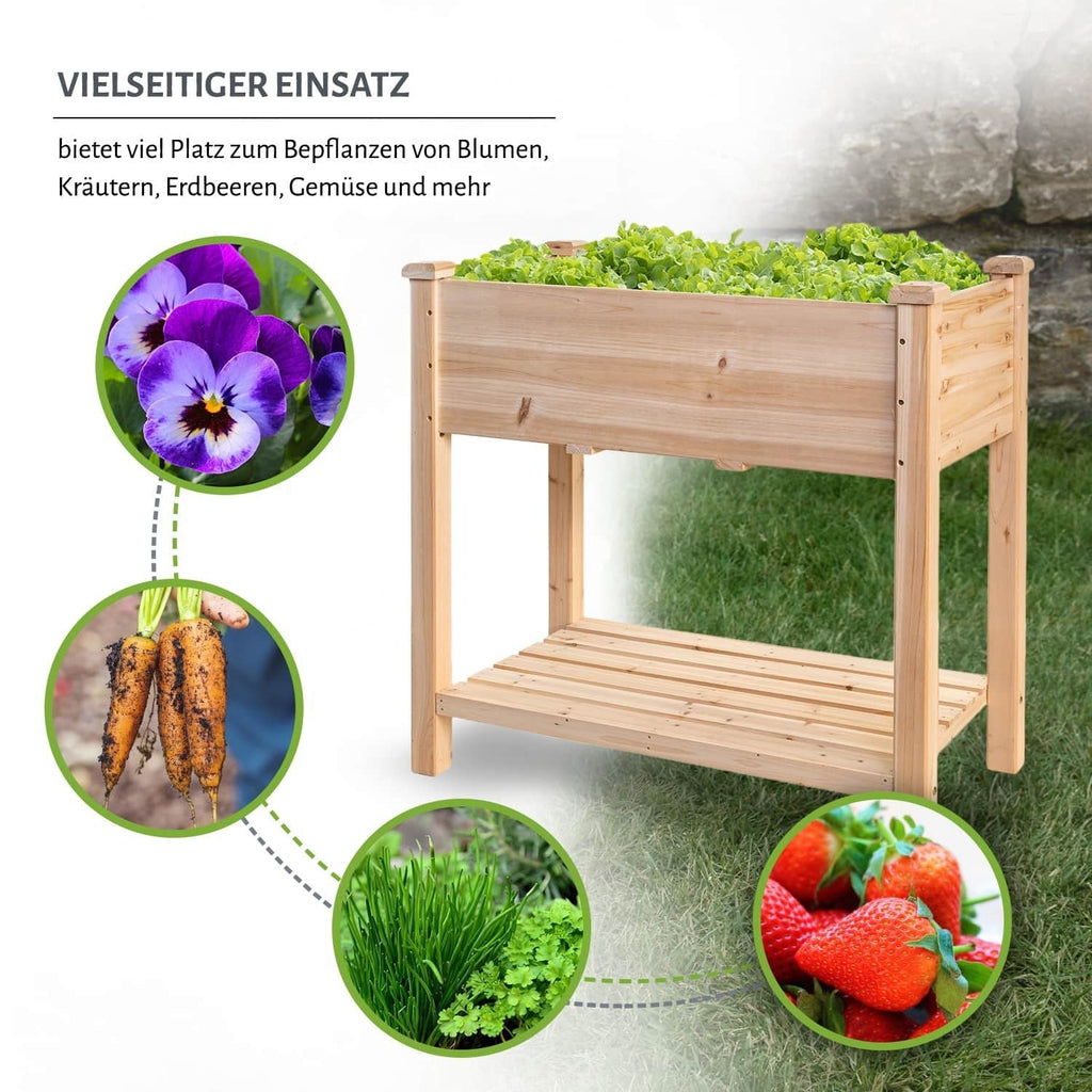 Hochbeet 85 x 45 x 86 cm - Naturholz