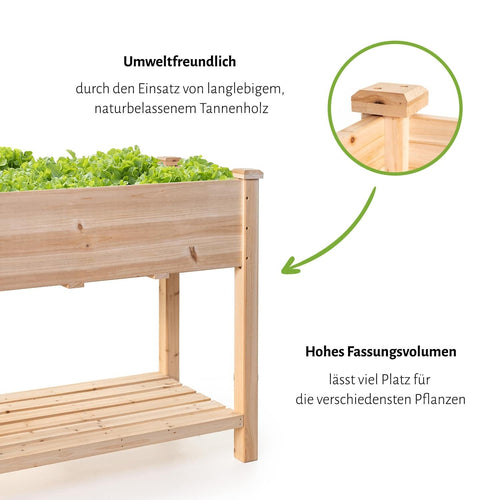 Hochbeet 85 x 45 x 86 cm - Naturholz